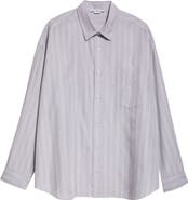 Acne Studios Soffia Relaxed Fit Stripe Button-Up Shirt