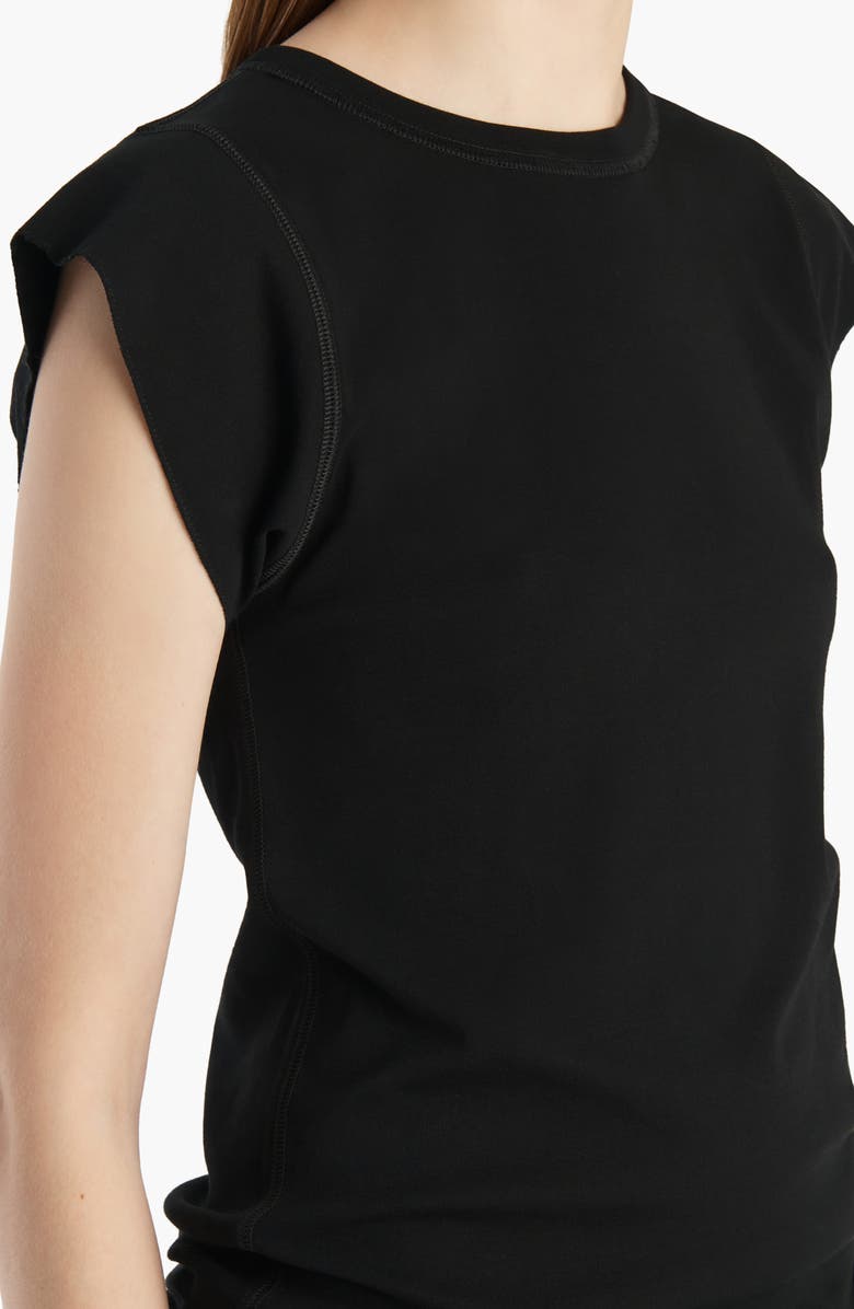 Khaite Angel Cotton Rib Top, Alternate, color, Black