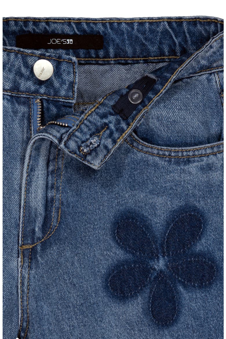 Kids' Kate Floral Baggy Leg Jeans, Alternate, color, MED WASH