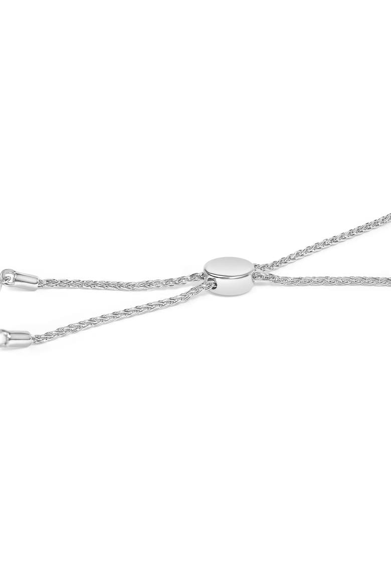 Silver 1/6 Cttw Diamond X and O Bolo Bracelet, Alternate, color, White