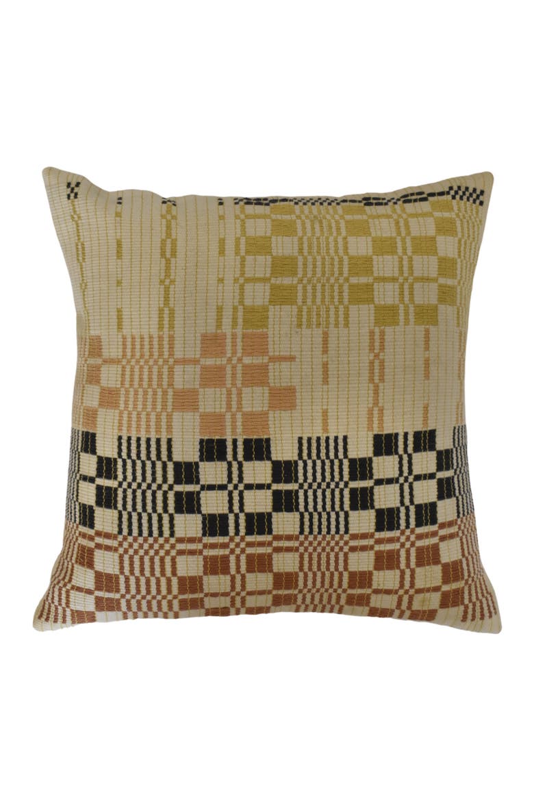 Lanjon Handwoven Pillow - Cover + Insert, Alternate, color, Brown