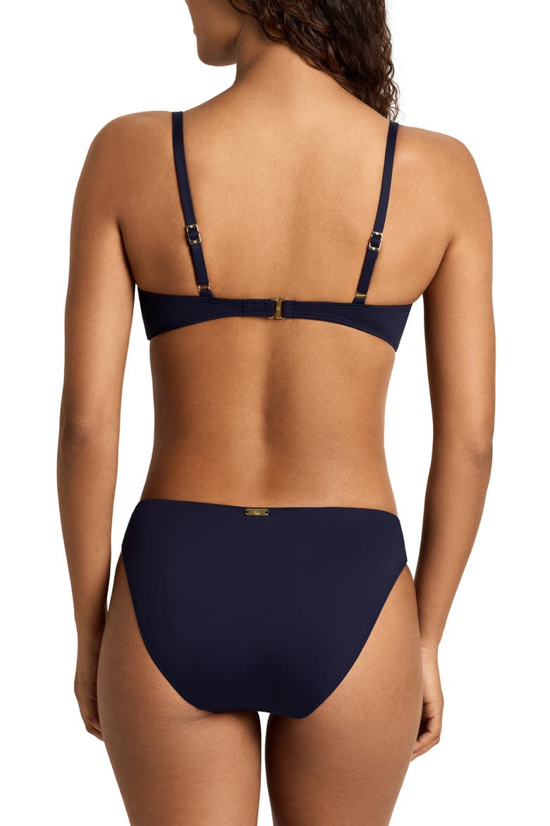 Notched Underwire Bikini Top, Alternate, color, DARK NAVY