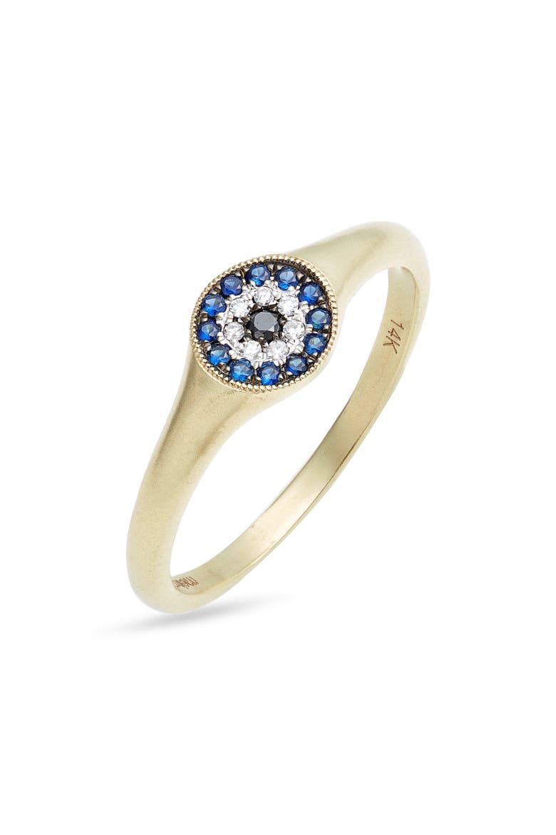 Evil Eye Ring, Main, color, GOLD