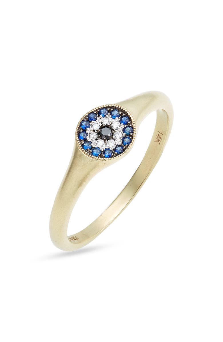 Meira T Evil Eye Ring, Main, color, Gold
