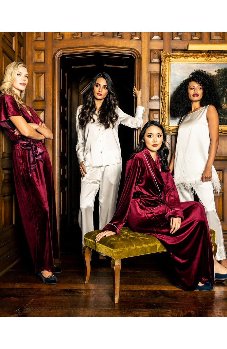 Petite Plume Women's Velour Robe, Alternate, color, 