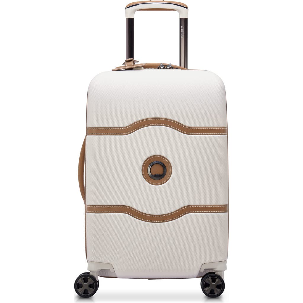 Delsey Paris Chatelet Air 2.0 Carry On 19 Inch Hardside Luggage With Spinner Wheels In Brown