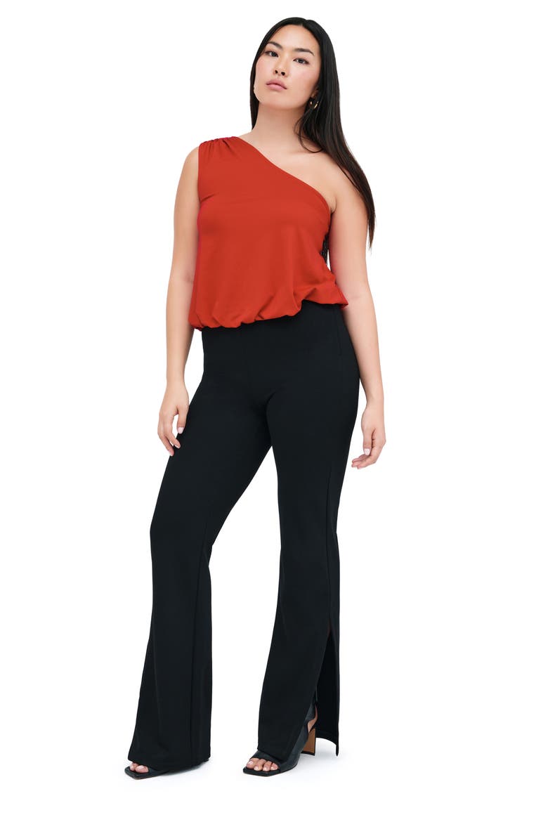 Pearson Slit Flare Leg Pants, Alternate, color, BLACK