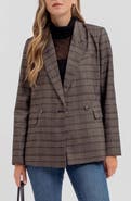 Blu Pepper Plaid Double Breasted Blazer