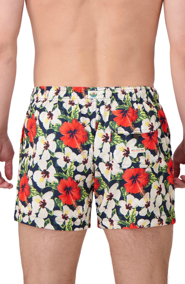 Sunset x Vine Floral Swim Trunks, Alternate, color, 