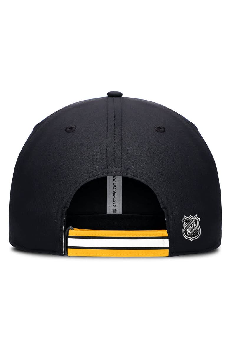 Men's Fanatics Black/Gold Boston Bruins Authentic Pro Ripstop Adjustable Hat, Alternate, color, Black