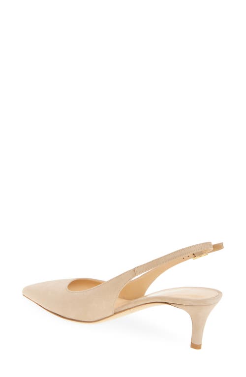 Ann Mashburn Kitten Heel Slingback Pump In Pebble Suede