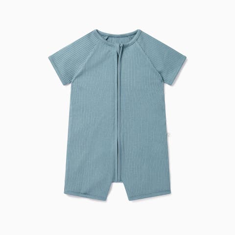 Ribbed Summer Zip-Up Sleepsuit (Baby)