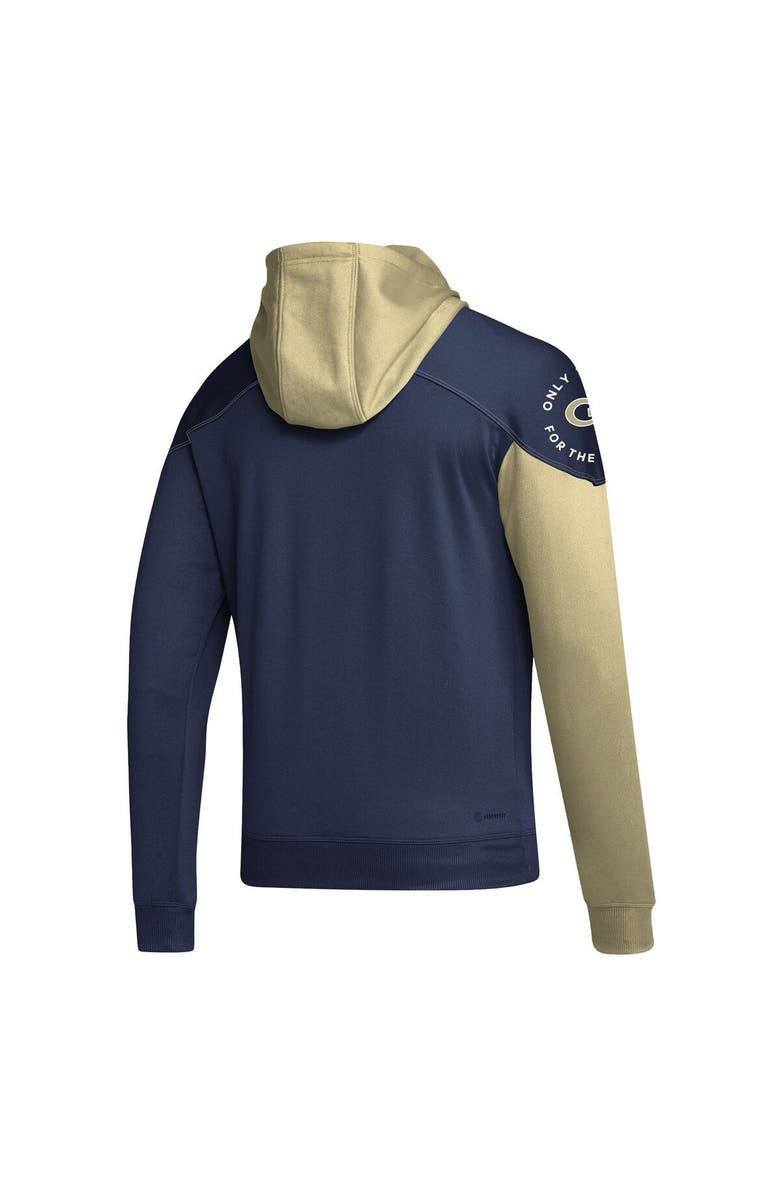 adidas Men's adidas Navy Georgia Tech Yellow Jackets Block Stadium Pullover Hoodie, Alternate, color, 