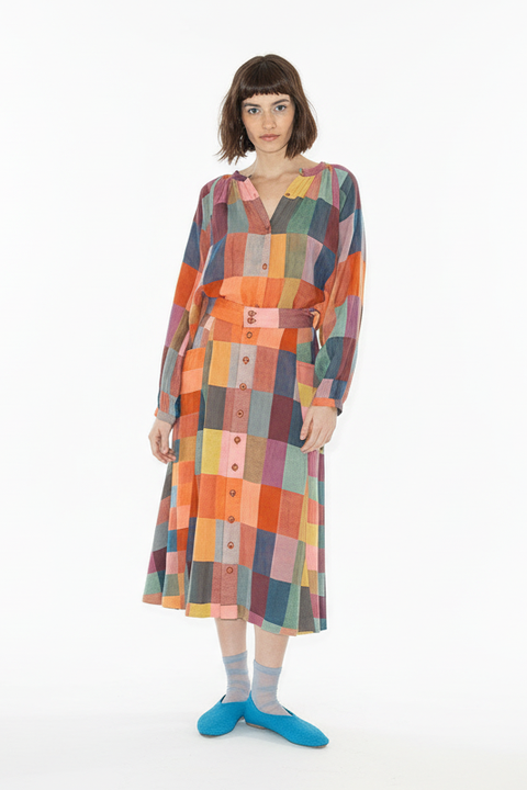 Gertie Skirt Button Front Midi Skirt