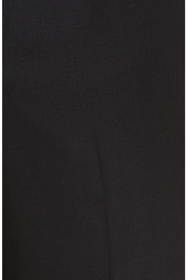 Jefferson Trim Fit Flat Front Wool Dress Pants, Alternate, color, BLACK