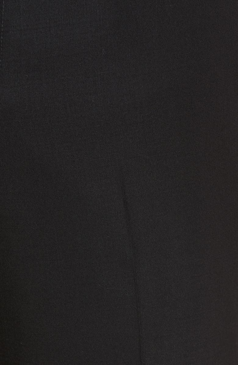 Ted Baker London Jefferson Trim Fit Flat Front Wool Dress Pants, Alternate, color, Black