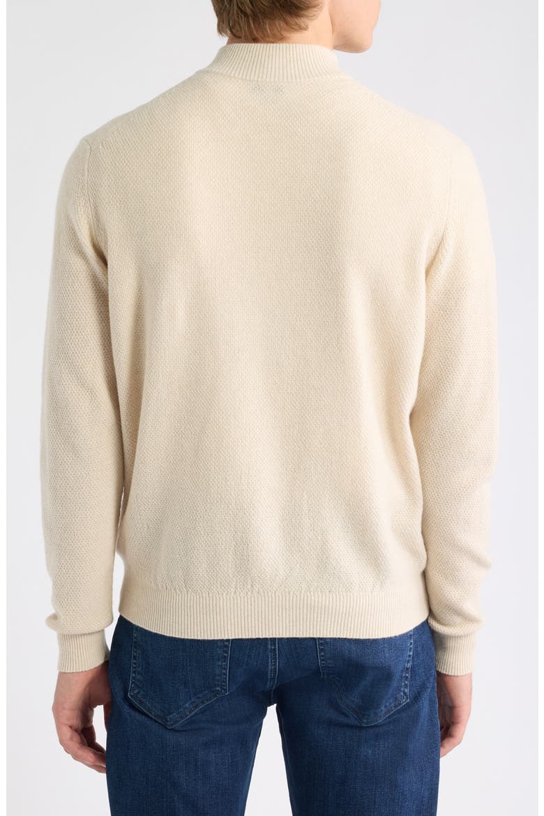 Crescent Texture Quarter Zip Sweater, Alternate, color, SANDSTONE