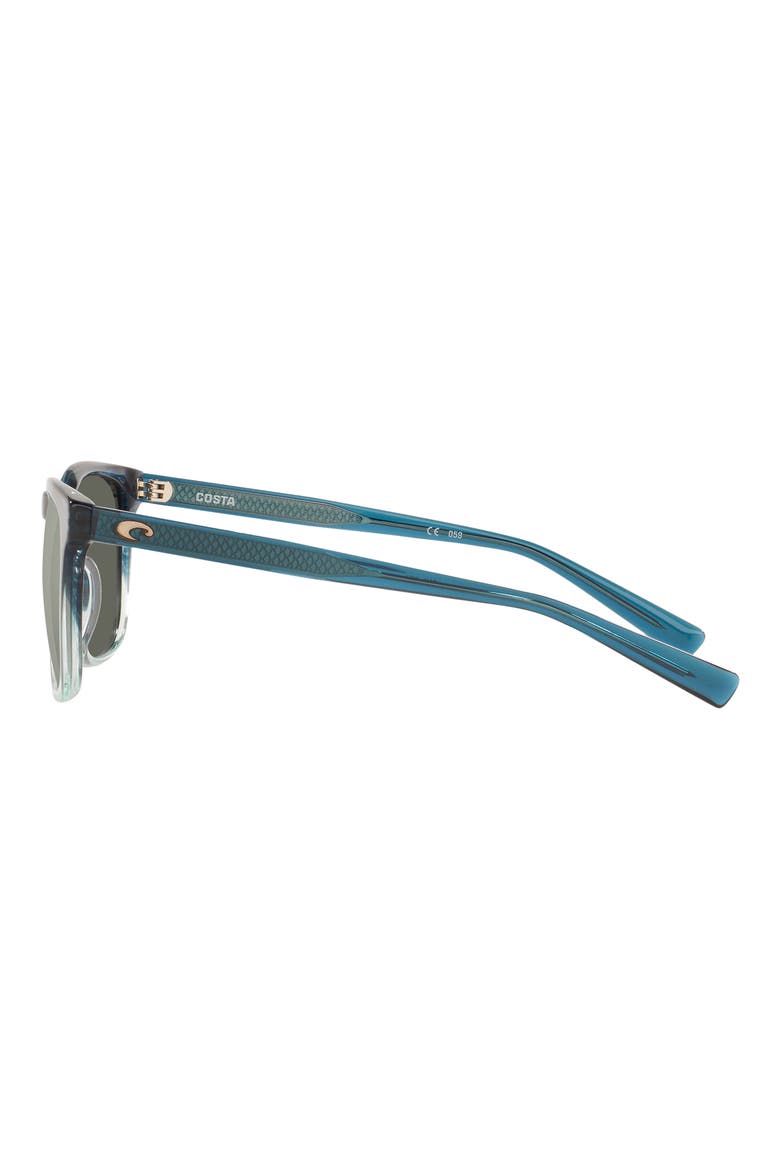 Sullivan 53mm Mirrored Polarized Square Sunglasses, Alternate, color, TEAL