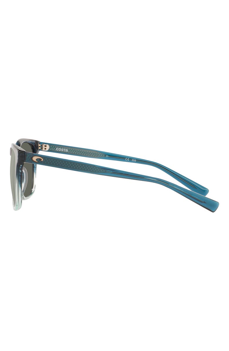 Costa Del Mar Sullivan 53mm Mirrored Polarized Square Sunglasses, Alternate, color, Teal