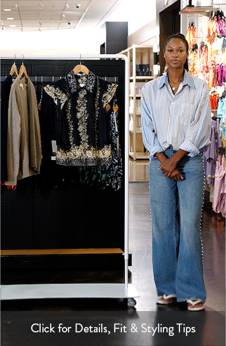 Martel Flutter Sleeve Cotton & Silk Button-Up Top, sales video thumbnail