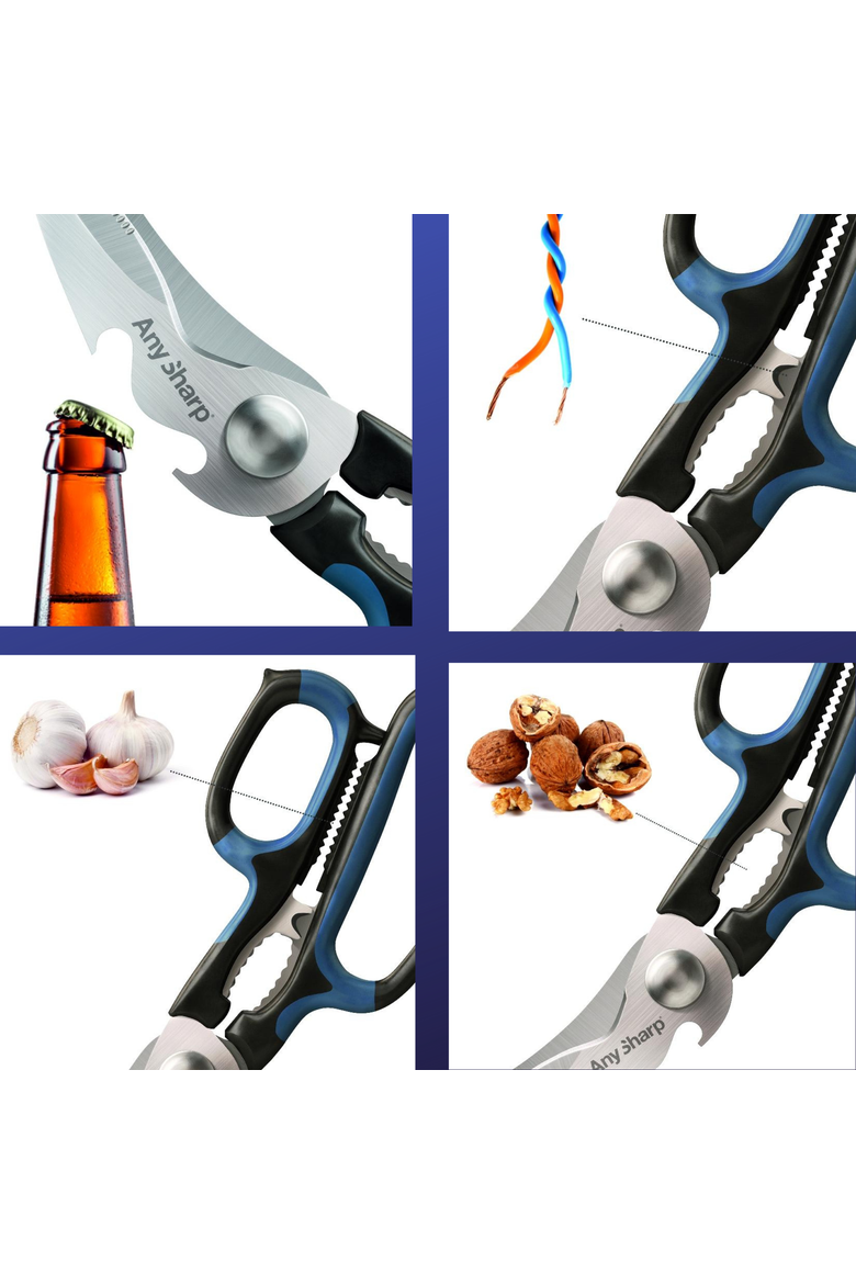 5 in 1 Multifunction Scissors, Alternate, color, Black/Blue