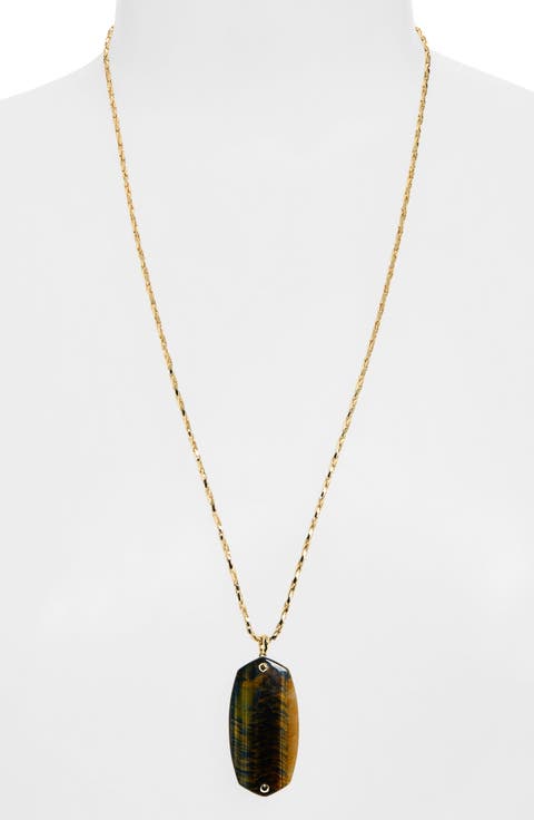 Danielle Riveted Reversible Mother-of-Pearl Pendant Necklace