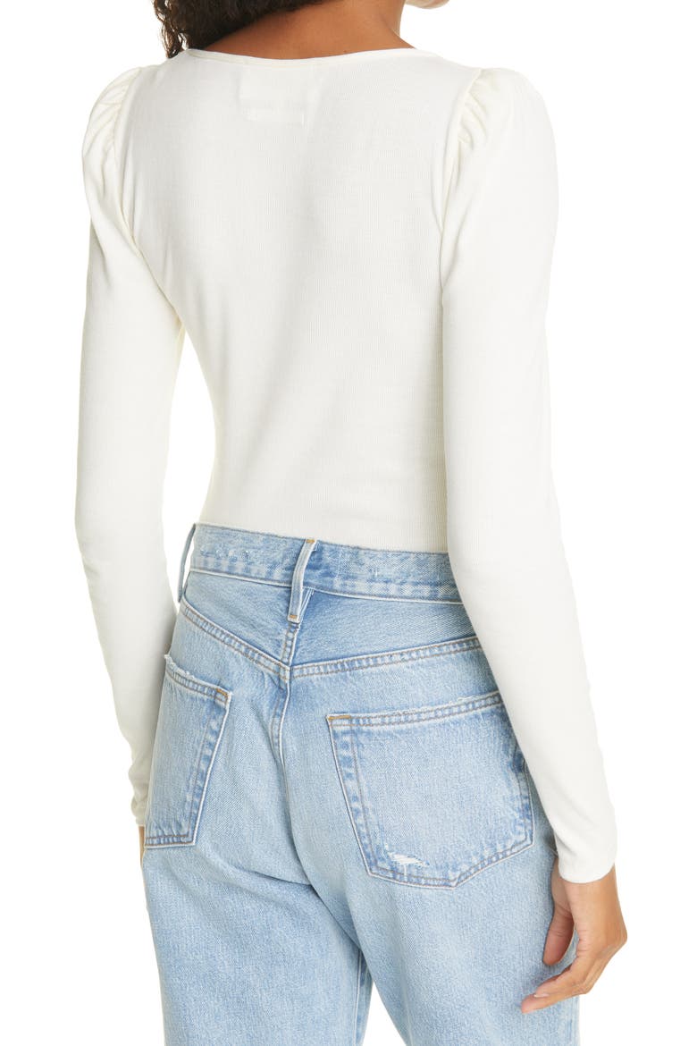 Olympe Puff Shoulder Top, Alternate, color, ECRU