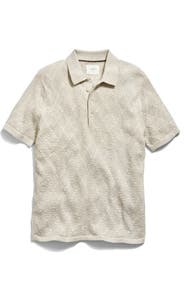 Billy Reid Diamond Stitch Polo Sweater
