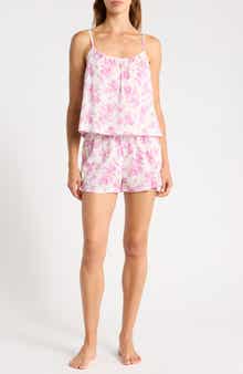Abound Floral Cotton Crop Camisole & Shorts Pajamas