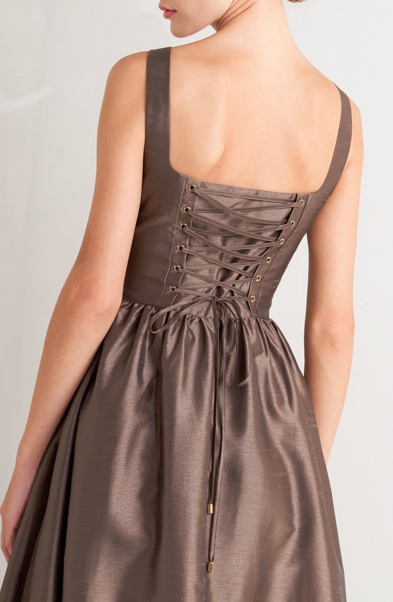 FREEMARKET Sleeveless A-Line Dress, Alternate, color, Brown Multi