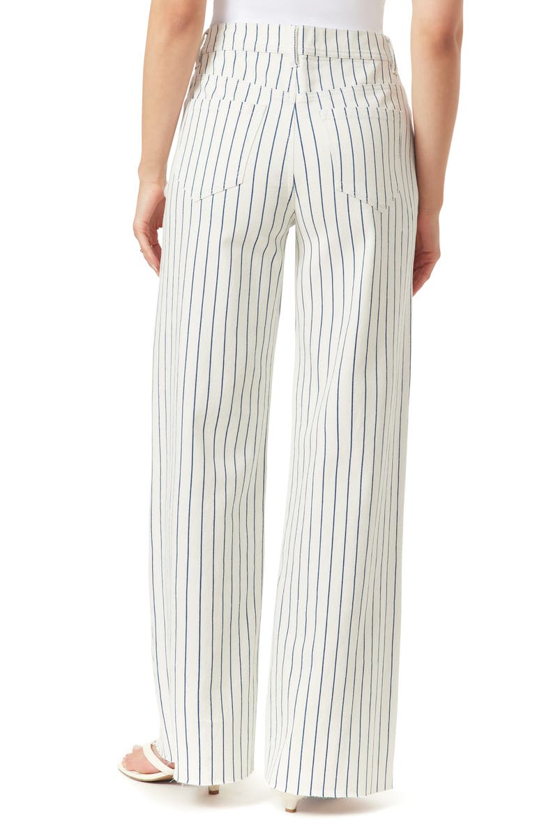 Kensie Kaya High Waist Wide Leg Jeans, Alternate, color, Dark Lido Stripe