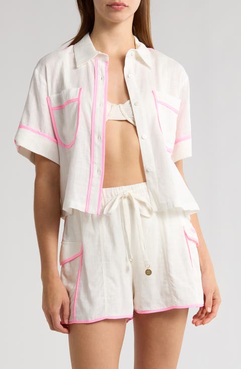 Crop Cover-Up Shirt