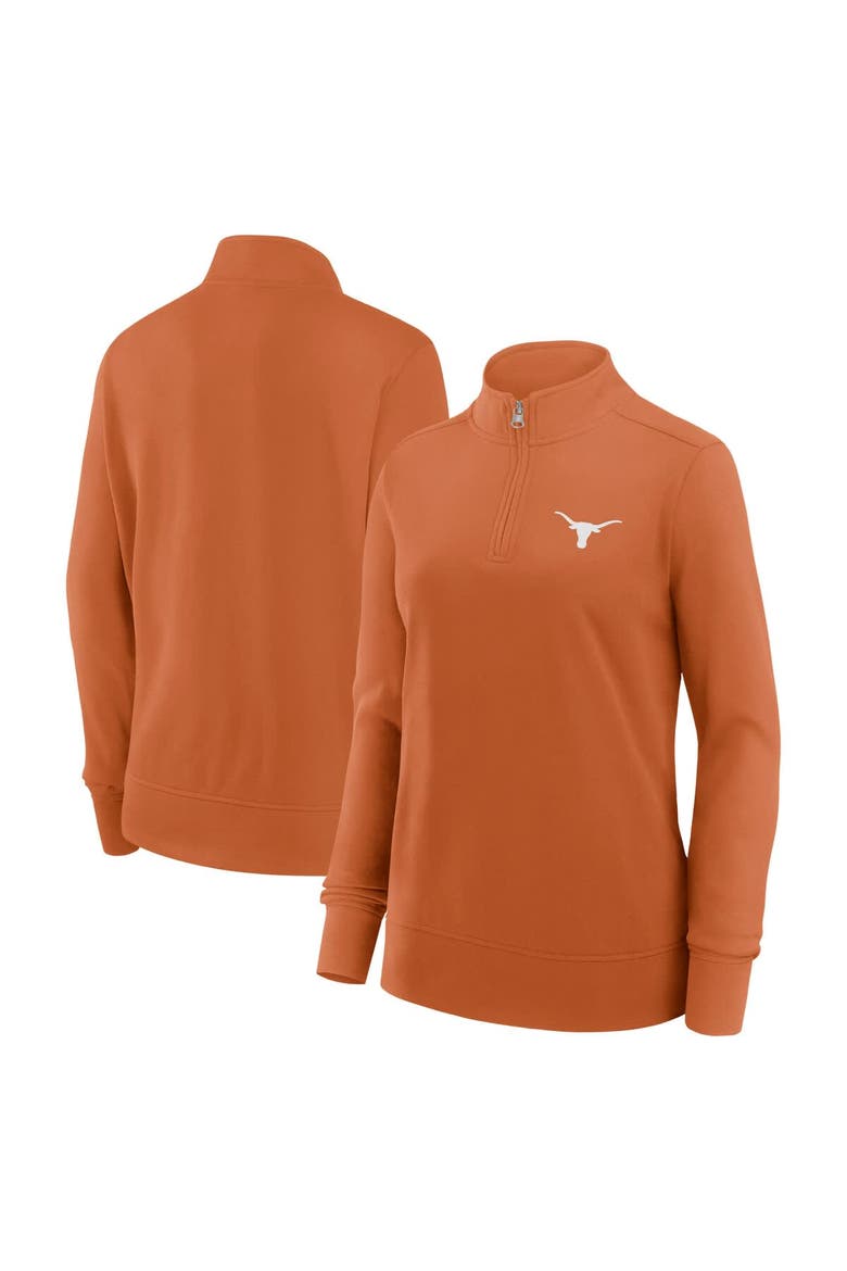 Women's Fanatics Texas Orange Texas Longhorns Velocity French Terry Quarter-Zip Jacket, Main, color, Burnt Orange