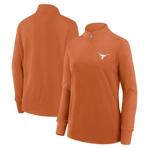 Women's Fanatics Texas Orange Texas Longhorns Velocity French Terry Quarter-Zip Jacket