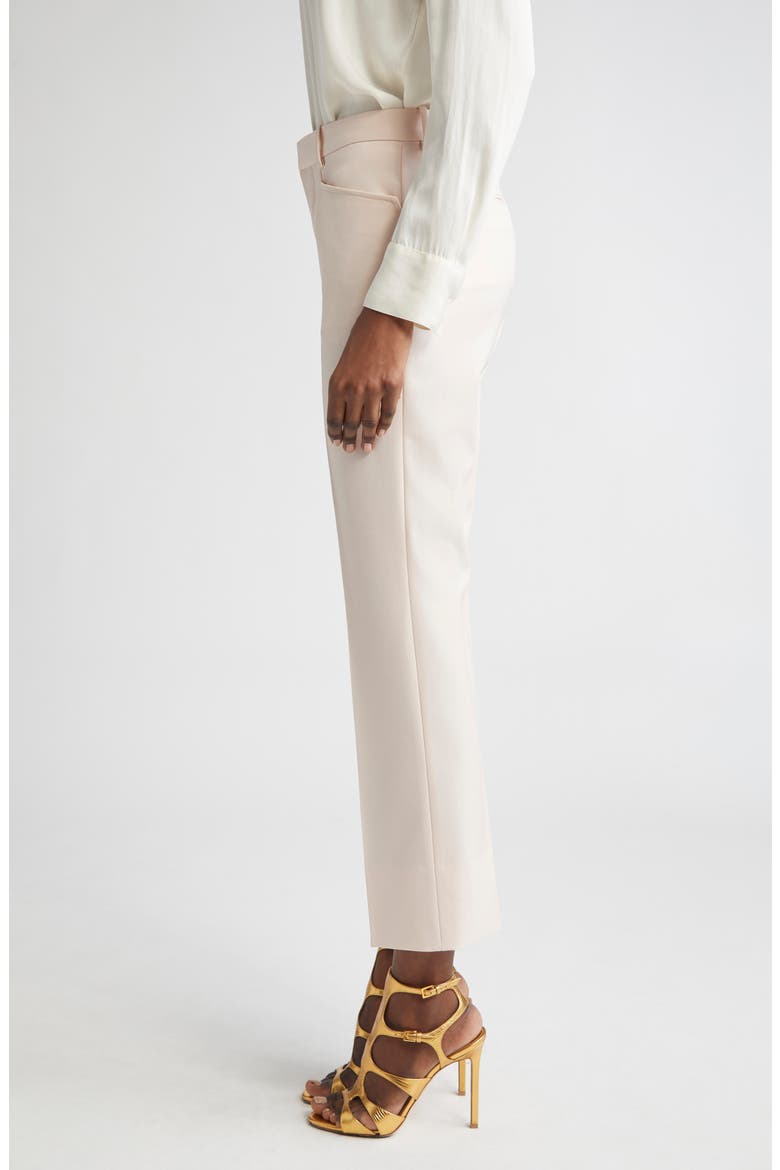 Wool Stretch Grain de Poudre Tailored Pants, Alternate, color, LIGHT BLUSH