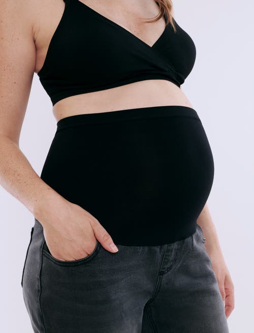Motherhood Maternity Secret Fit Over The Belly Slim Straight Leg Jeans In Black