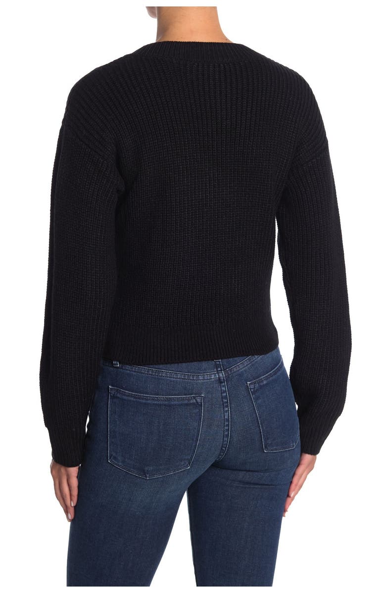 WAYF Varsity Knot Front Sweater, Alternate, color, 