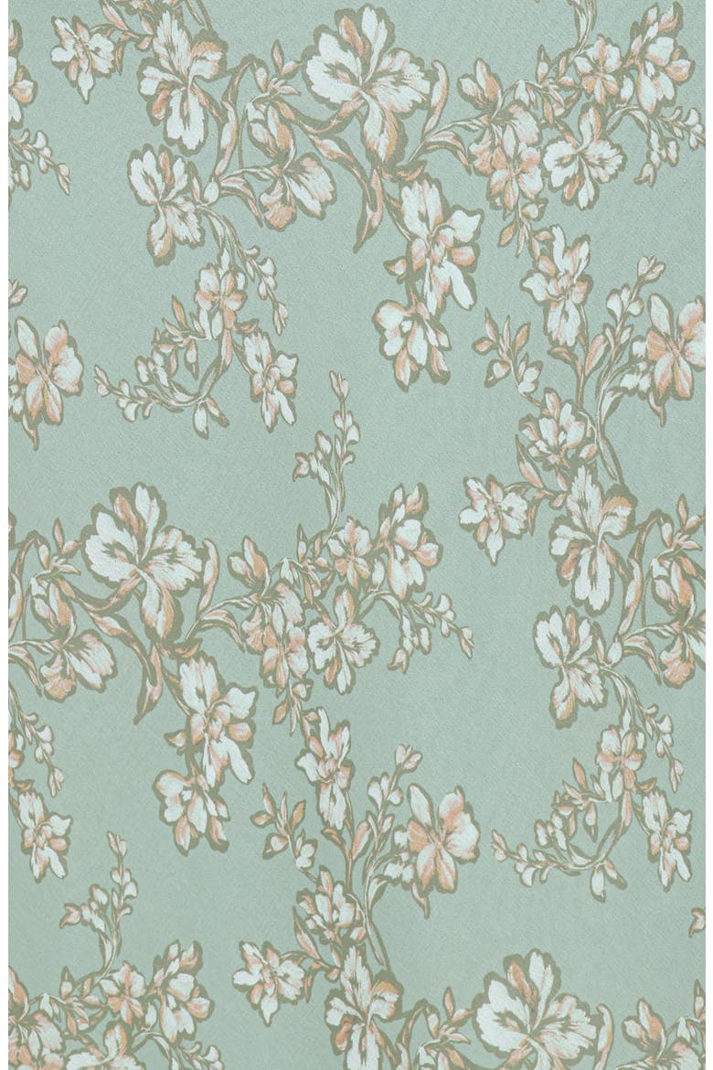 Yolanda Floral Long Sleeve Open Back, Alternate, color, SAGE GREEN FLORAL
