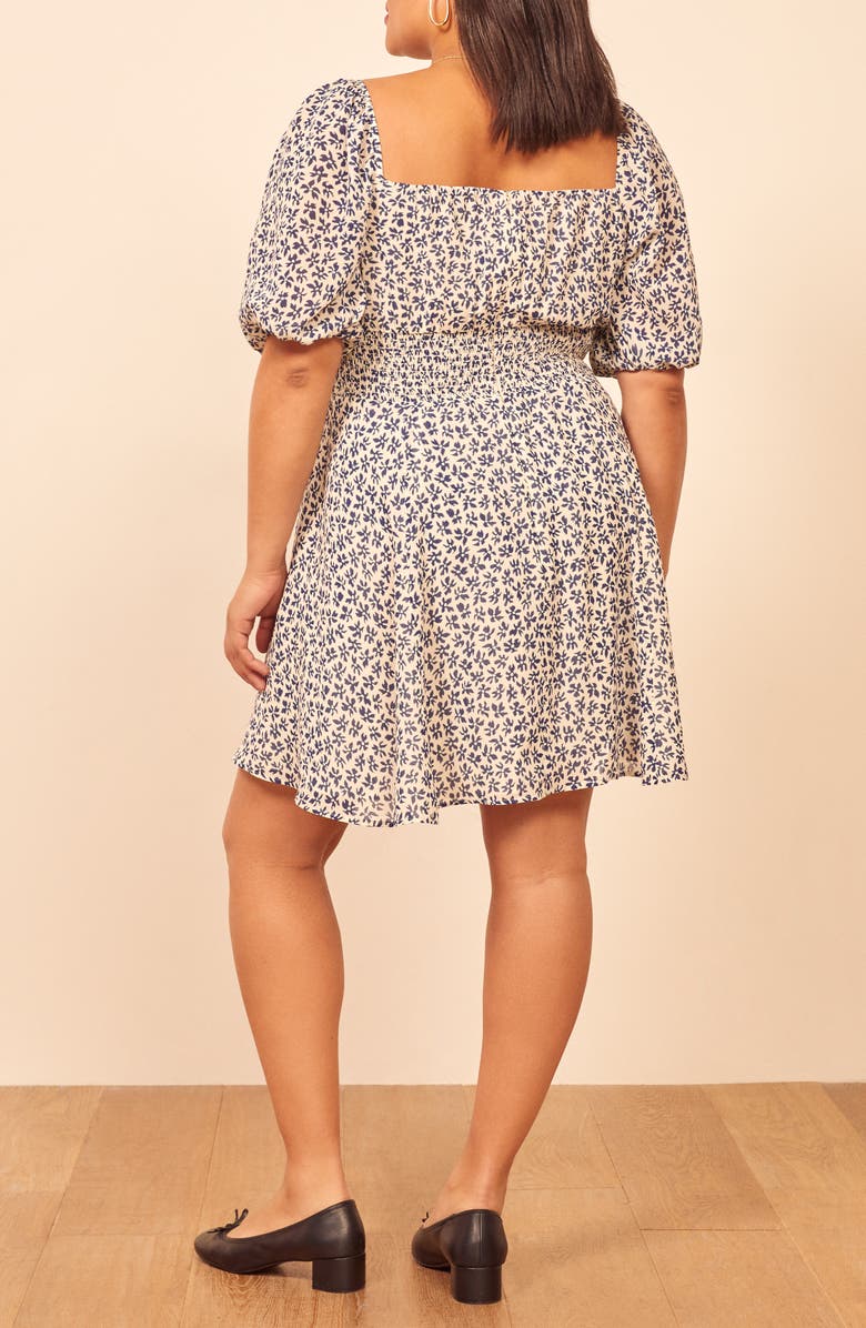 Reformation Jo Floral Puff Sleeve Minidress, Alternate, color,