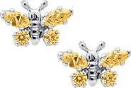 Mignonette Butterfly Birthstone Sterling Silver Earrings