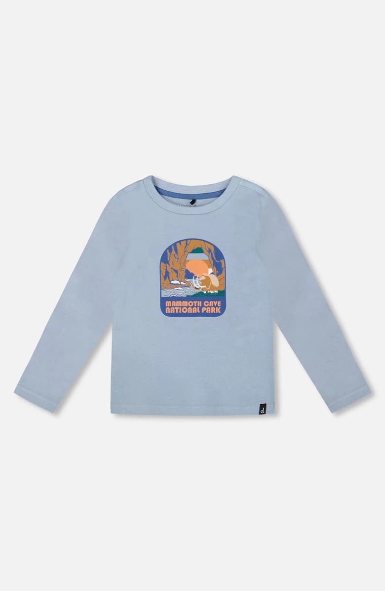 Deux par Deux Boy Organic Cotton Long Sleeve T-Shirt, Main, color, Light Blue
