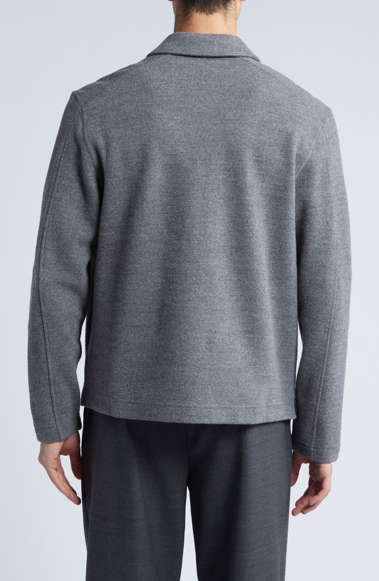 COS Relaxed Fit Wool Blend Half Zip Sweatshirt, Alternate, color, 