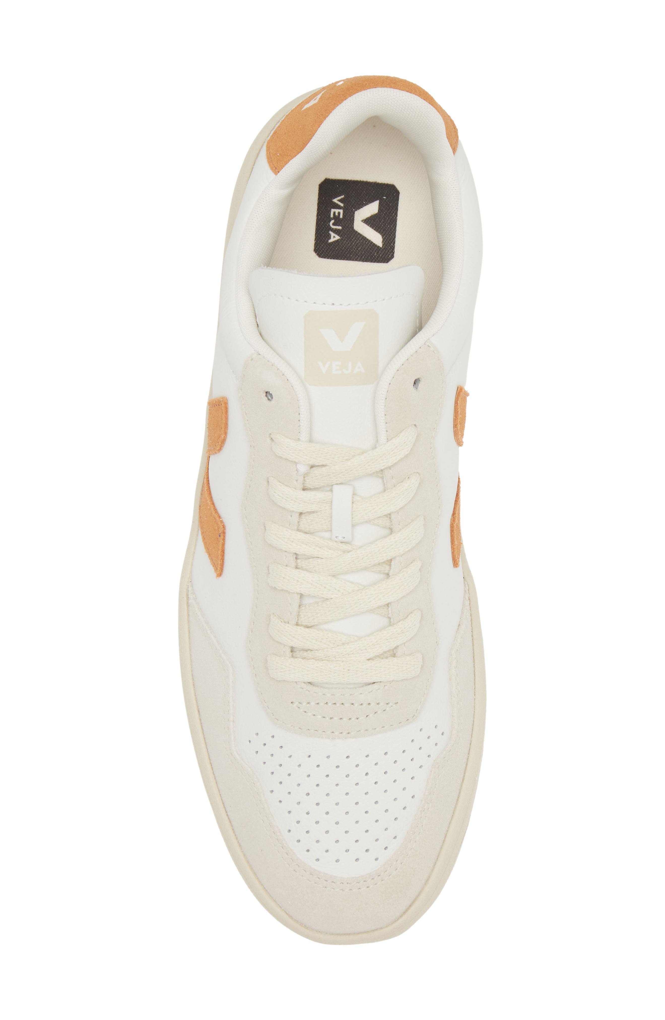 Veja V-90 Leather Sneaker, Alternate, color, Extra-White Umber