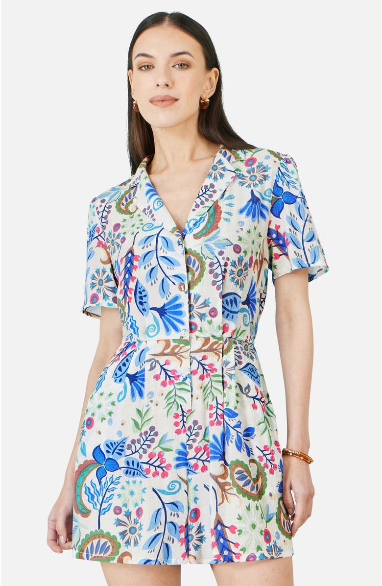 Yumi Paisley Retro Print Playsuit, Alternate, color, Multi