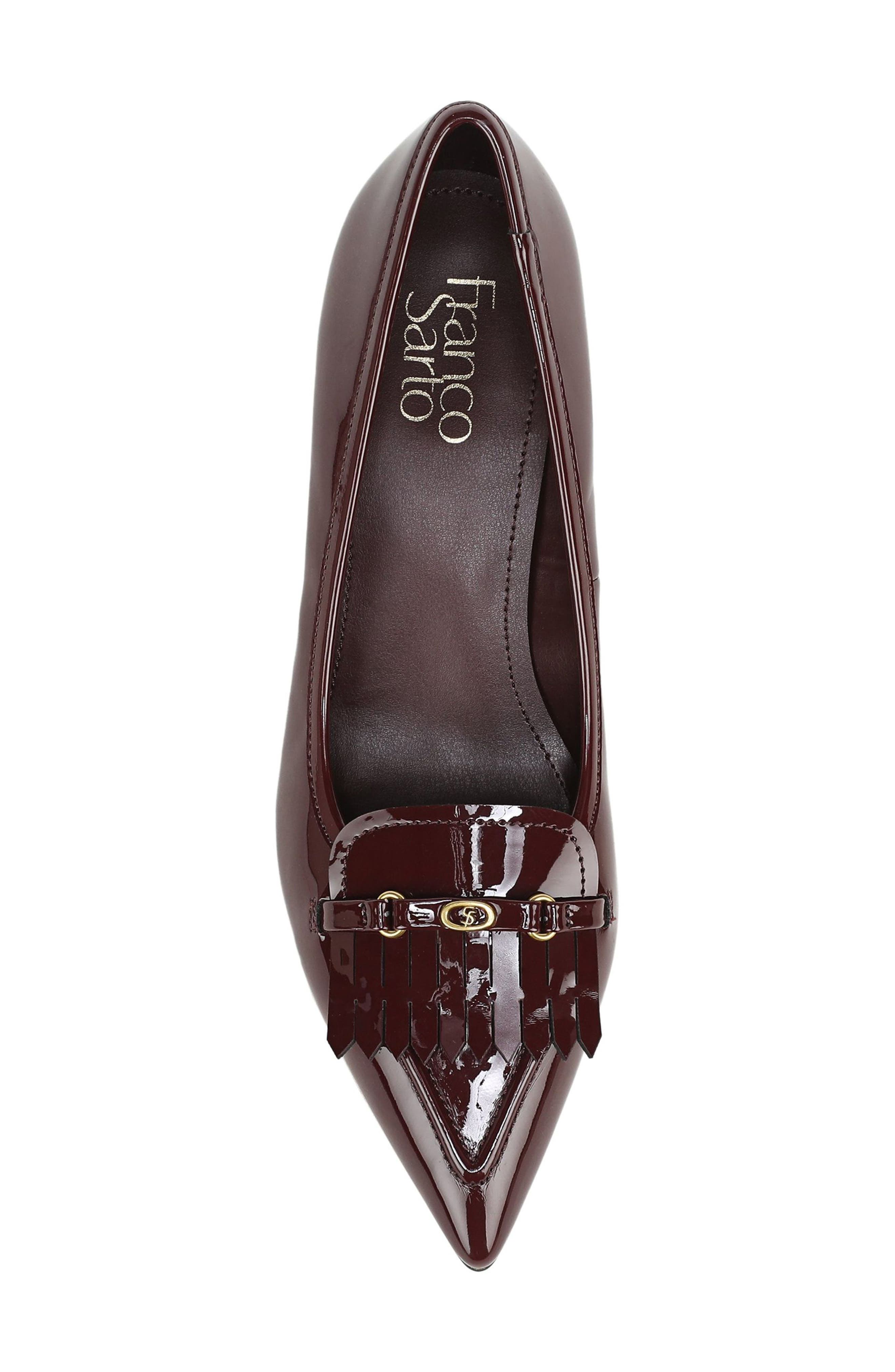 Rossi Faux Leather Kiltie Pump, Alternate, color, RED
