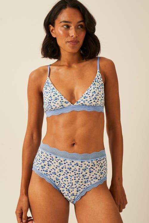 Stripe & Stare The Lace Triangle & High Rise Set In Purple