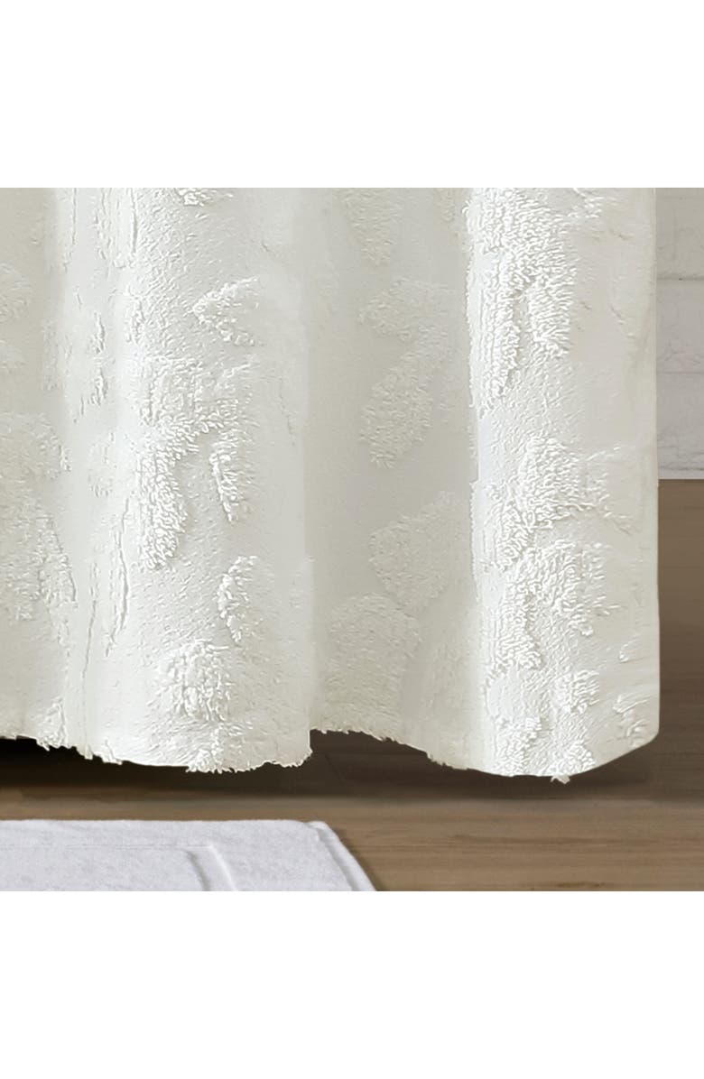 Peri Home Chenille Laurel Shower Curtain, Alternate, color, White