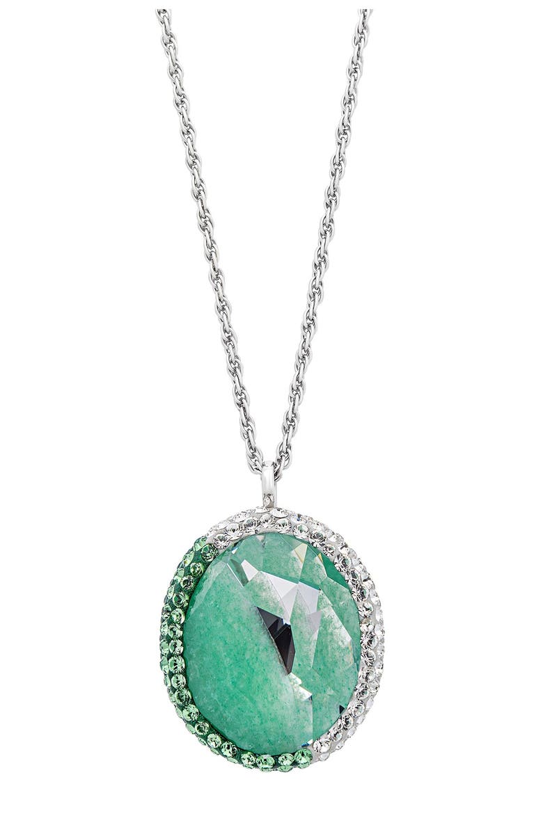 Swarovski Crystal Oval Pendant Necklace, Main, color, 