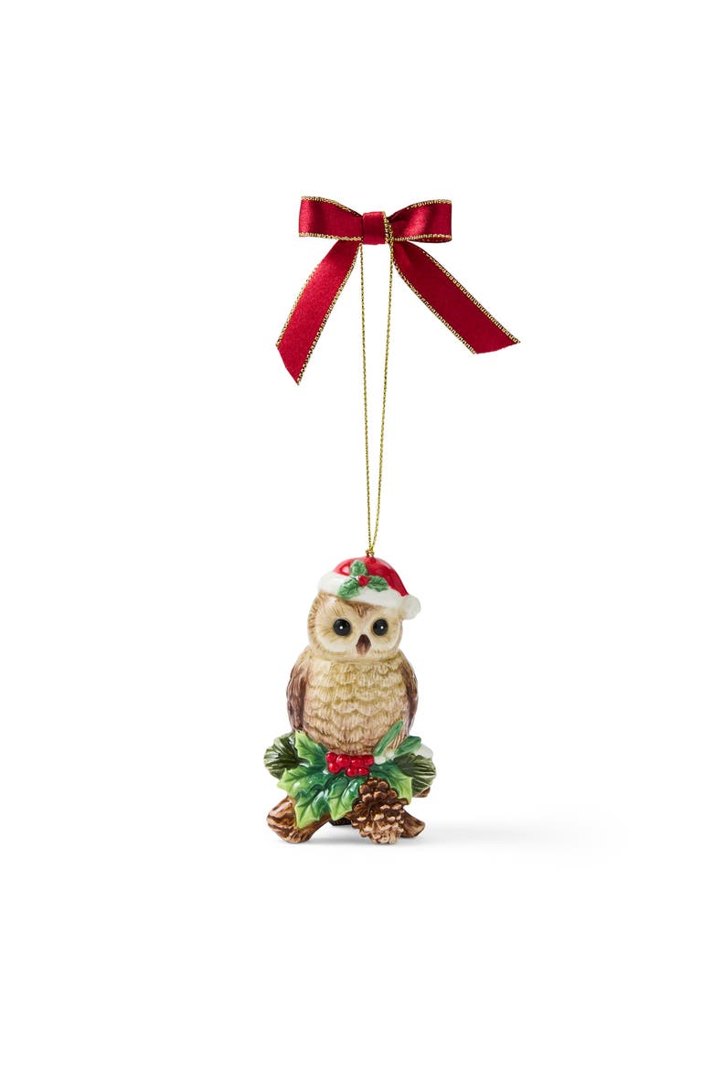 Christmas Tree Owl Ornament, Main, color, Multi