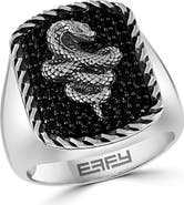 EFFY Black Spinel Snake Ring